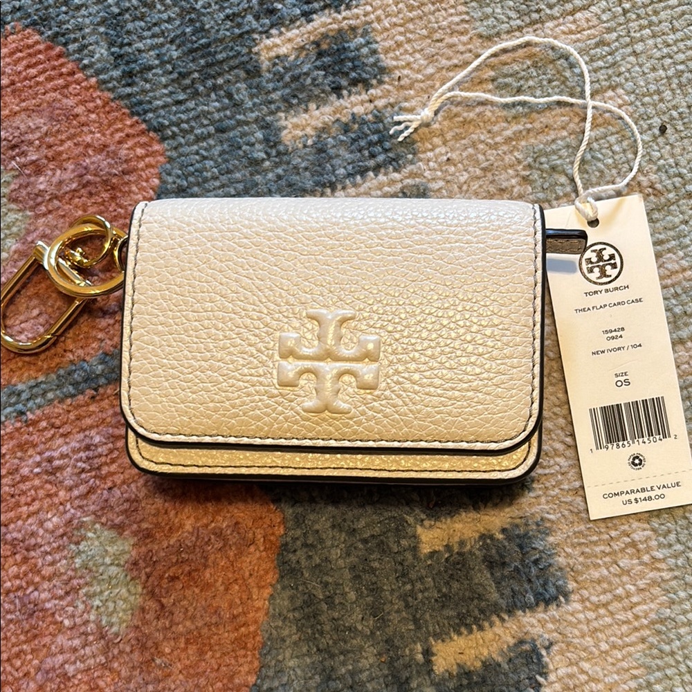 Tory Burch Cream Card Case